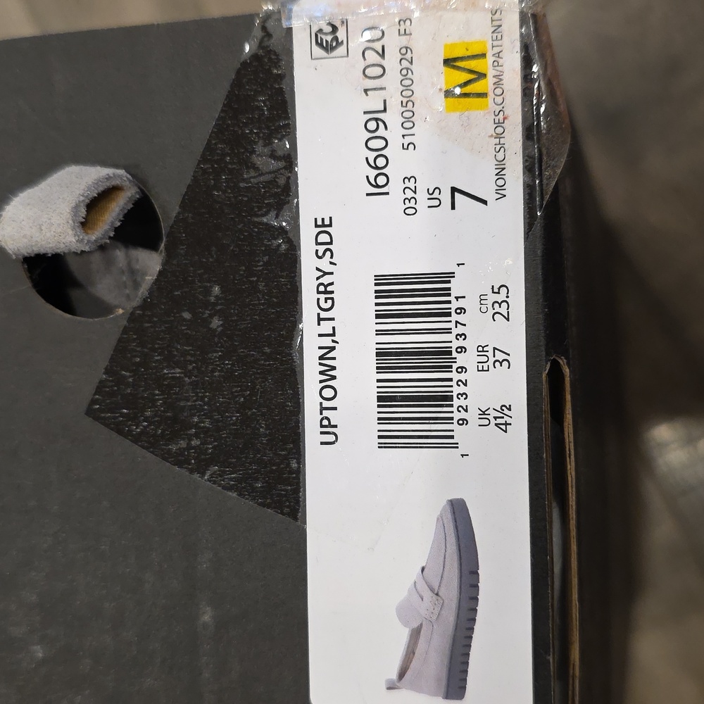 Vionic Suede Gray Slip-On Loafers 7 - Picture 3 of 3